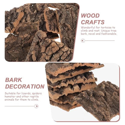 KESYOO 10pcs Reptile Tree Bark Platforms Turtle Basking Platforms Terrarium Decor Climbing Hides for Reptile Habitat