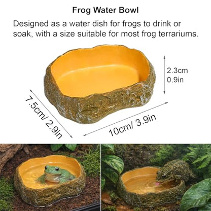 13Pcs Frogs Tank Accessories Set - Tree Frog Habitat Kit - Toad Terrarium Accessories with Hideout, Water Dish, Feeding Dish & Decorative Plants | Frog Tank Accessories for Tree Frog Terrarium