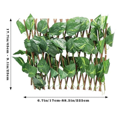 Hermit Crab Climbing Toys, Expandable Retractable Faux Artificial Ivy Trellis Hedge Fence Aquarium Tank Decoration with 2 Suction Cups, Cage Habitat Accessories for Hermit Crab Reptile
