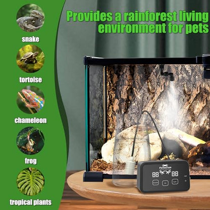 Fenocran Automatic Reptile Mister System, Reptile Humidifiers Smart Misting System, Chameleon Mister Automatic