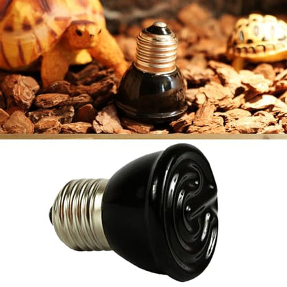 AYNEFY Reptile Heat Lamp, 100W E26 E27 Ceramic Heat Light Bulb High Thermal Efficiency Fast Heating Speed Basking Spot Lamp Spiral Surface Design Energy Saving for Pet Reptile