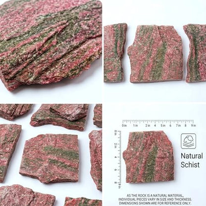 HAELFMRI 20 Lbs Natural Grey Slate Stones - Craggy Layered Rocks for Aquarium Hardscape & Iwagumi, PH Neutral Fish Tank Decor for Shrimp & Cichlids, Mixed Sizes 2-9 Inch for Terrarium