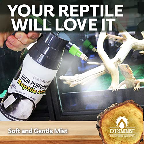 ExtremeMIST High-Performance Reptile Mister - Ultra-fine Reptile Sprayer & Terrarium Humidity Fogger for Geckos, Chameleons, Turtles and Lizards - The Ultimate Pump Sprayer & Humidifier - 32 Oz Bottle - size: 32 oz