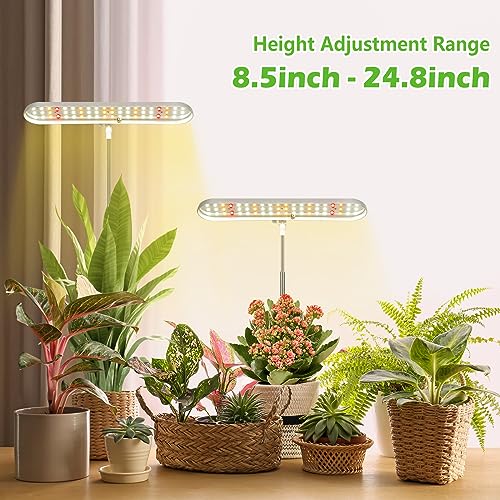 FOXGARDEN Grow Light, Full Spectrum LED Grow Lamp, Plant Lights for Indoor，Auto Timer 4/8/12H, 4 Dimmable, Height Adjustable 8.5"-24", Growing Lights - size: 1 pack