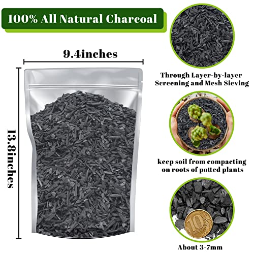 Legigo 3.5oz Premium Sphagnum Moss Potting Mix & 4QT Horticultural Charcoal for Plants- Plant Soil Amendment for Planting Gardening