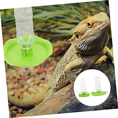 LIOOBO 2sets Tortoise Food Bowl for Turtle Aquarium Kit Reptile Supplies Lizard Accessories Pet Feeding Dish Water Drinking Plates