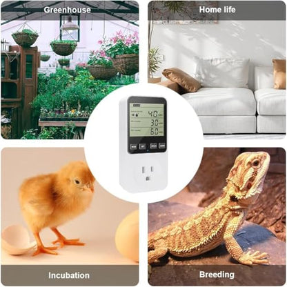 Humidity Controller Outlet 16A Direct Output Hygrometer Humidity Control Switch Humidity Sensor 20-95% US Plug