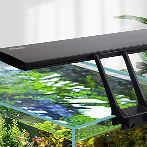 hygger Clip On 24/7 Lighting Aquarium LED Light,Sunrise-Daylight-Moonlight and DIY Mode, Adjustable Timer/Brightness Fish Tank Light with 7 Colors for Planted Tank (14W for 12~20in Tank) - size: 14W for 12~20in Tank