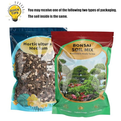 Premium Bonsai Soil Mix with Enhanced Aeration & Drainage 4qt - Professional Grade Potting Soil for Bonsai Pots - color: Bonsai Soil, size: 4qt