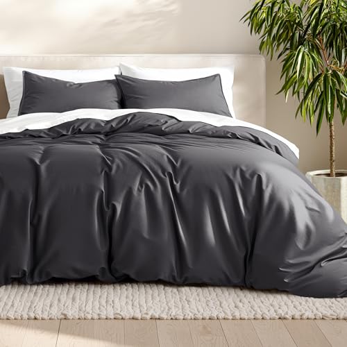 Bare Home Bedding Duvet Cover Extra Long Size - Premium 1800 Super Soft Collection - Lightweight, Cooling - Soft Breathable Bedding Duvet Cover (Twin/Twin XL, Forged Iron Grey) - color: 03 - Forged Iron Grey (No Comforter), size: Twin/Twin XL
