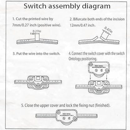 Hi-Low Dimmer Switch ZZLZX SPT-2 High to Low Inline Brightness Control Switch for 18/2 Lamp Cord, Black