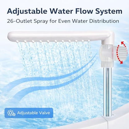 Large Electric Bearded Dragon Pool, with a Faucet and an Adjustable Flow Control Valve, Electric Bathtub for Bearded Dragons, Bearded Dragon Reptile Water Fountain, Bearded Dragon Accessories Bathtub