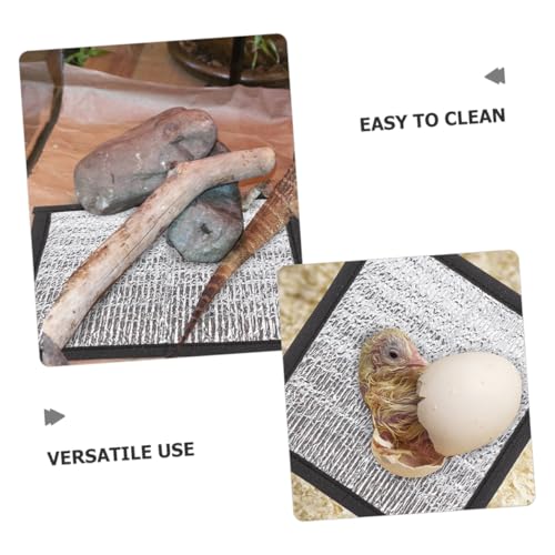 BESPORTBLE Heating Mat for Reptiles and Small Animals 12 x 18 Waterproof PET Heating Pad Reflective Film for Turtles Frogs and Other Crawling Pets - size: 16.00X16.00X0.10CM