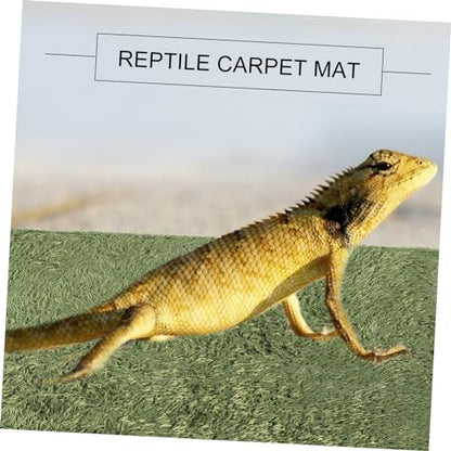 Yardwe 2pcs Reptile Moss Carpet Mat Lizard Tank Decor Soft Reusable Terrarium Substrate