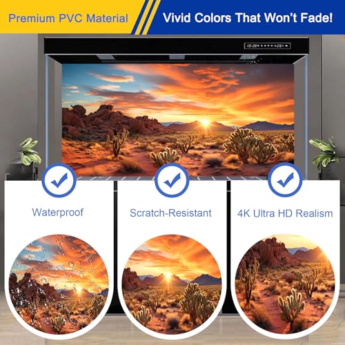 Aquarium Background & Terrarium Background – Ultra HD Static Cling, Tape-Free, Desert Sunset Design for Reptile Tank Decorations, Perfect for Bearded Dragon and Leopard Gecko Tanks 17.7 X 35.4 Inches - size: 17.7 X 35.4 Inches