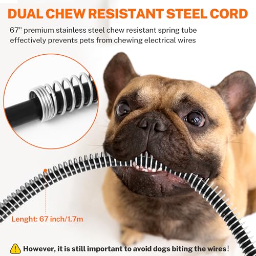 Toozey Outdoor Pet Heating Pad 28x16in, Extremely Waterproof Heated Bed for Dogs and Cats, Thermostatic Control, Chew-Resistant Cord, Soft Electric Blanket with Overheat Protection