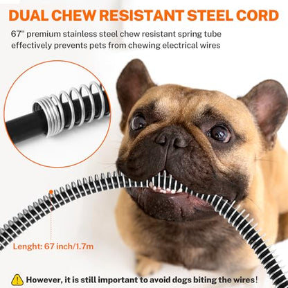 Toozey Outdoor Pet Heating Pad 28x16in, Extremely Waterproof Heated Bed for Dogs and Cats, Thermostatic Control, Chew-Resistant Cord, Soft Electric Blanket with Overheat Protection
