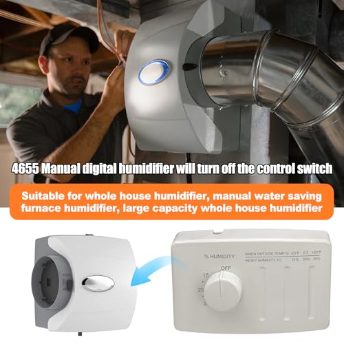 4655 Manual Whole House Humidifiers/Wall Mounted Humidifier Control Humidistat For AprilAire Manual Humidifier Whole House,24VAC