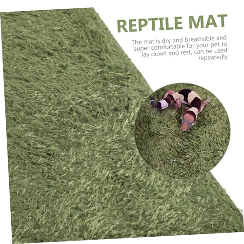 Abaodam Reptile Terrarium Carpet Mat Reusable Fake Moss Bedding for Snakes Lizards Turtles Moisture Retaining Substrate for Climbing Pets Reptile Accessory