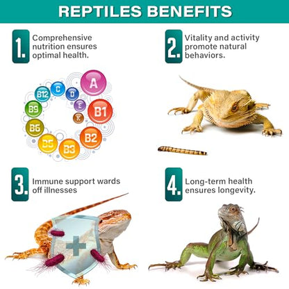 Gargeer 4oz Reptile Multi-Vitamin Supplement. Premium Ingredients, Rich with Organic Fruit, for Full Growth and Development Support. Boosted with Minerals and Amino Acids, Proudly Made in USA. Enjoy!