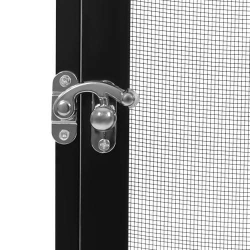 Reptile Terrarium Detachable and Foldable Reptile Butterfly Cage Terrarium, 360° Panoramic Ventilation, Gecko Tank Chameleon Enclosure with Escape-Proof Lock, Simple Assembly (Black, 32"x18"x18")
