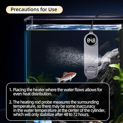 UPETTOOLS 75W Aquarium Heater for 5-20 Gallon Tanks – Submersible Fish Tank Heater with Digital Display & External Temperature Controller, Adjustable 68°F-93°F, for Betta, Shrimp, and Turtle Tanks - size: 5-20（Gallon）