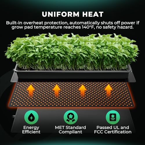 MARS HYDRO 10''x 20.75'' Seedling Heat Mat with Thermostat Combo Set，Heating Pad for for Germination, Indoor Gardening, Greenhouse - size: 10'' x 20.75''Kit