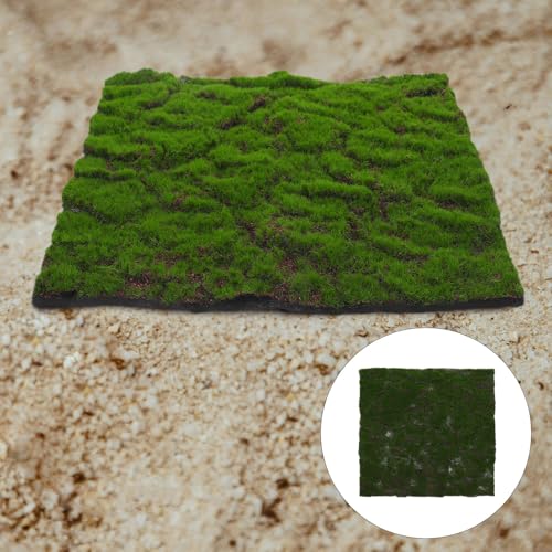 Artificial Moss Grass Turf Mat 30cm X 30cm Green Moss Patch for Terrarium Bonsai Reptile Habitat Indoor Decorative Faux Moss Carpet