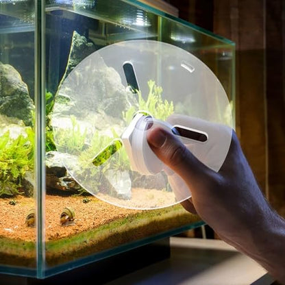 Clear Fish Tank Lid - 6 Inch Acrylic Anti Jumping Aquarium Cover with Hole - Transparent Top Hood Grid Panel Pet Supplies for Turtles Reptiles Shrimp