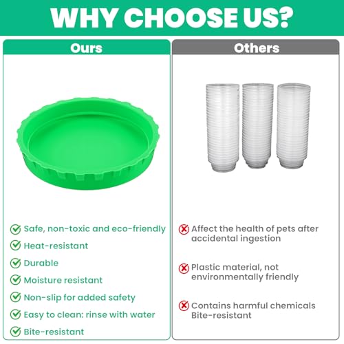 6 Pcs Gecko Feeding Cups,Silicone Geckos Food Cup,Silicone Gecko Feedings Cup,and Water Bowl,Reptile Feeding Cups for Geckos,Isopods,Lizards,Tarantula,Small Pets,Easy Clean & 6 Colors
