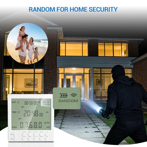 Wireless Digital Timer Outlet Expandable Up to 19 Outlets, Programmable Timer with Energy Monitor, Countdown Timer & Remote Switch, Indoor Remote Control System for Lamp, Light, Fan, Pets (2 Outlets) - size: 1*Timer+2*Outlets