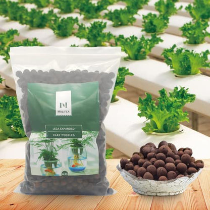 6LBS Leca Expanded Clay Pebbles Hydroponics Supplies for Indoor Garden Plants (6LBS) - size: 6LBS