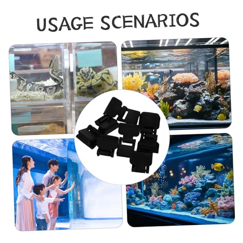 Toddmomy 8pcs Reptile Enclosure Clips Durable Locking Latches for Turtle Tanks Aquariums for Secure Covers for Terrariums and Climbing Setups