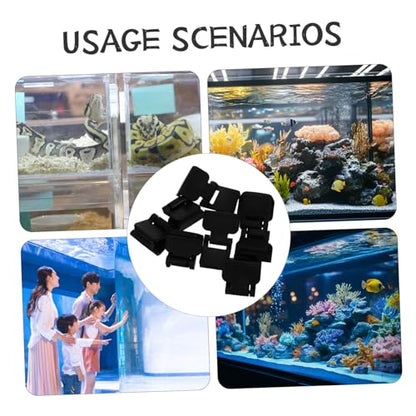Toddmomy 8pcs Reptile Enclosure Clips Durable Locking Latches for Turtle Tanks Aquariums for Secure Covers for Terrariums and Climbing Setups