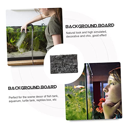 UKCOCO Terrarium Background Wall Panel 3D Rock Decor Tank Decoration Reptile Tank Fish Easy Assemble