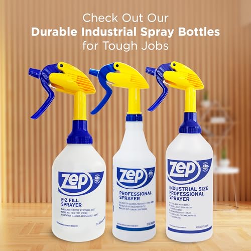Zep Professional Sprayer Bottle - 32 oz (Case of 9) - HDPRO9 - Versatile Adjustable Nozzle Spray Bottles With A Fine Mist or Powerful Spray; Refillable Spray Bottle For Diluted Concentrate, Chemical