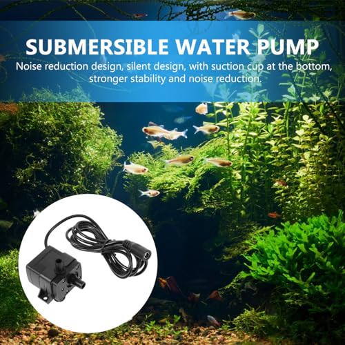 LIOOBO Small Aquarium Pump Fish Pond Pump Mini Fountain Pump Submersible Water Pump for Garden