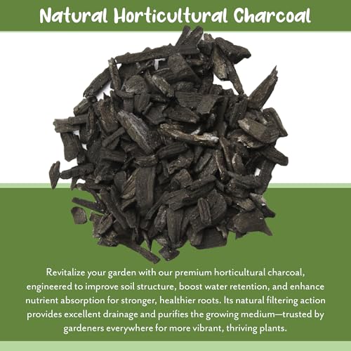Soil Sunrise Horticultural Charcoal for Indoor Plants (30 Quarts) Hardwood Soil Additive for Orchids, Terrariums, and Gardening - size: 30 Quarts