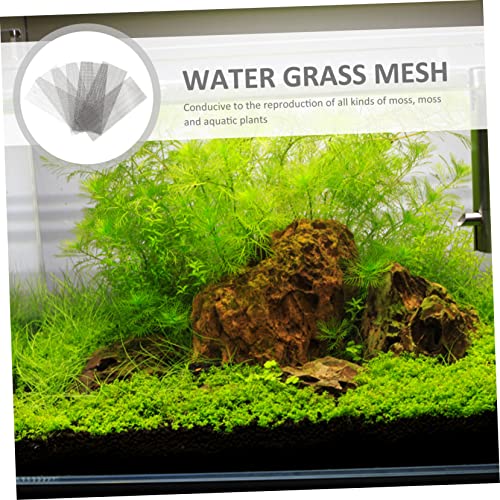 ORFOFE 10pcs Stainless Steel Wire Mesh Pad for Aquarium Grass Plant Net for Fish Tank Decoration Underwater Plant Fixing Sturdy - Grass and Moss - size: 20x8cm
