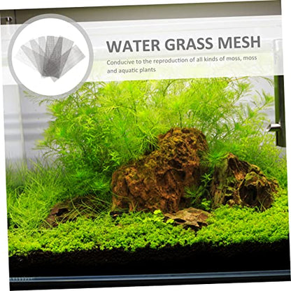 ORFOFE 10pcs Stainless Steel Wire Mesh Pad for Aquarium Grass Plant Net for Fish Tank Decoration Underwater Plant Fixing Sturdy - Grass and Moss - size: 20x8cm