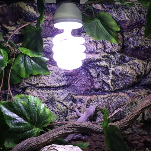 Aiicioo UVB Reptile Light 10.0 23W Desert UVB Spiral Compact Fluorescent Lamp UVB Reptile Light Bulb Tropical and Sub-Tropical UVB Bulb for Reptiles - size: UVB 10.0 23W
