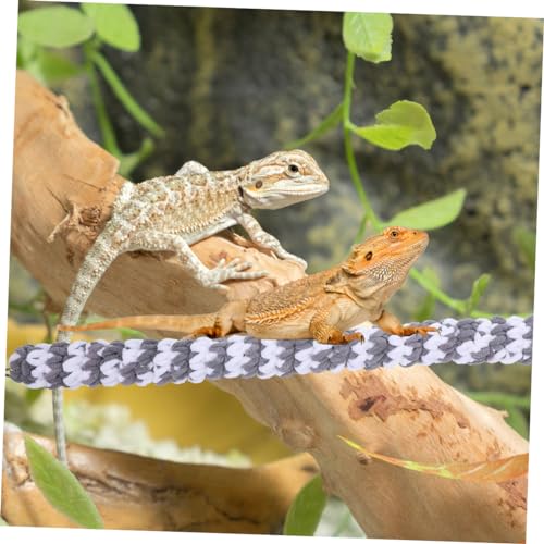 Happyyami 2pcs Parrot Climbing Rope Reptile Swing Toys Reptile Climbing Vine Snake Climbing Branch Reptile Swing Rope Parrot Reptile Rope Terrarium Hanging Branch Represent Cotton Pet