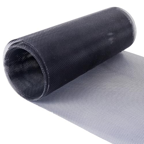 Wire Mesh Roll 20 Mesh 304 Stainless Steel Woven Wire Screen Mesh Never Rust，Pest Rat Mesh for Preventing Rats Squirrel and Mouse Access 11.8 in X 9.84 Ft TXZWJZ (Black) - color: Black