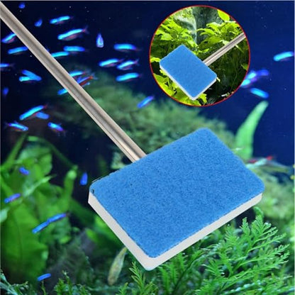 Fish Tank Cleaning Brush, Long Handle, 92cm, Algae Scrapers, Aquariums Cleaning Kit, Foldable Sponge, for Aquarium Betta Water Wall Turtle Reptile Terrarium Kitchen