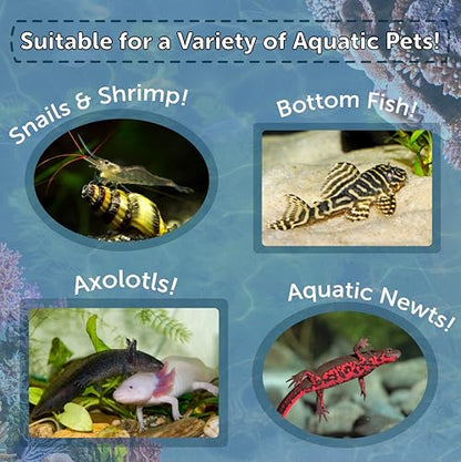 Axolotl Pellet Food 1/8" Soft Moist Sinking Pellets for Juvenile Axolotl Also Shrimp, Snails, Crayfish, Bottom Tropical Fish, Blackworm Pellets Included 12oz Canister - size: 12 Ounce (Pack of 1)