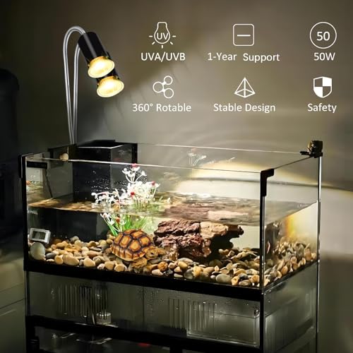 4-Pack 50W UVA Bulbs, Fit E26 Heat Reptile Lamp, Light Turtle Heat Lamp for Reptiles and Amphibian Tanks, Terrariums and Cages, Works with Various Lamp Fixtures
