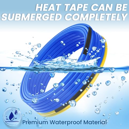 15 Feet Fluoropolymer Corrosion-Proof Electric Heating Cable for Drain Pipes YeloDeer, Suitable for Various Sewer, Sewage, Sump, Buried Pipes and Wastewater Systems