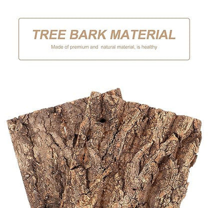 Toddmomy Natural Reptile Hide Bark Decor 4-Pack 7.67X5.82 Inch Tree Bark Climbing Platforms for Gecko Bearded Dragon Snake Terrarium Habitat - size: 4pcs