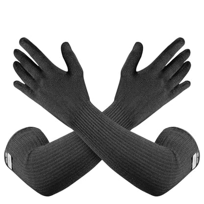 Cut Heat Bite Resistant Arm Sleeves –EN388 Certified Arm Protection Sleeve for Welding, Cooking, Cat & Dog Handling - color: Glove Arm Sleeve 22-inches