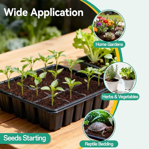 ZeeDix 100 Pcs (40mm) Compressed Coco Coir Fiber Potting Soil Seed Starters - Organic Coco Coir Pellet Fiber Soil for Planting Bonsai, Herbs, Plants, Flowers and Vegetables - size: 40mm